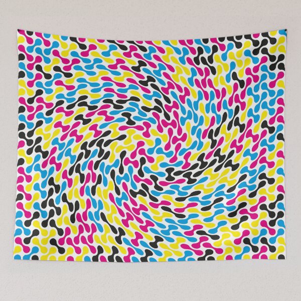 Item preview, CMYK Twisted Metaballs Pattern (White) designed and sold by John Uttley.