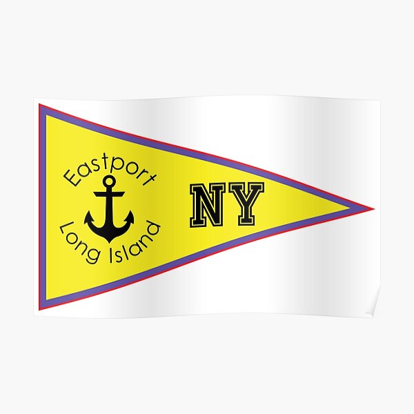 "EASTPORT LONG ISLAND NEW YORK ANCHOR NAUTICAL FLAG PENNANT OCEAN BEACH