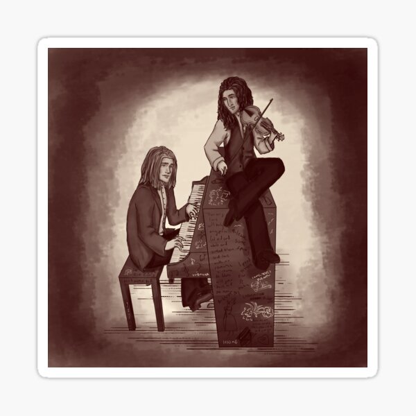 Violin + Street Piano Sticker