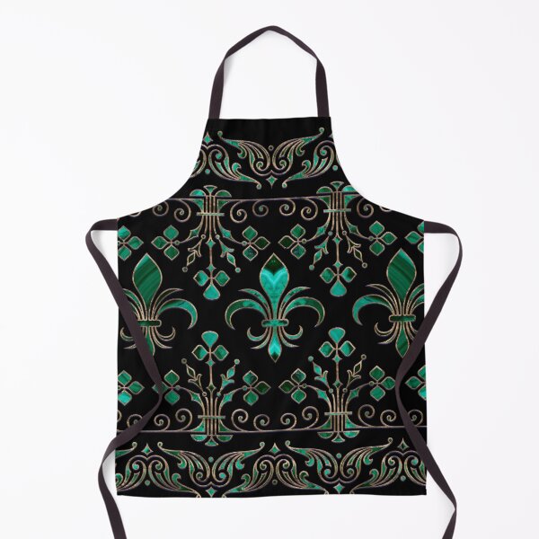 Item preview, Fleur-de-lis ornament Malachite Green designed and sold by k9printart.