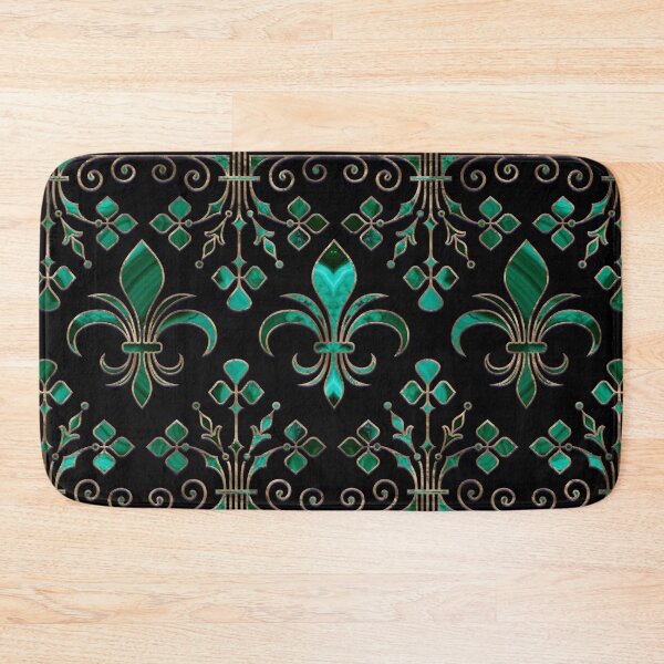 Item preview, Fleur-de-lis ornament Malachite Green designed and sold by k9printart.