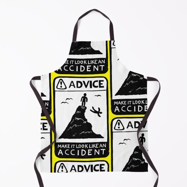 Item preview, ADVICE: Make it look like an accident. - Original linocut design and print designed and sold by PixelPalmer.