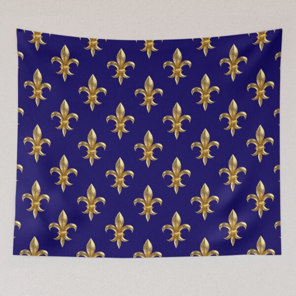 Item preview, Fleur de Lys / Fleur de Lis 3D gold look pattern, small corroded designed and sold by lathspell.
