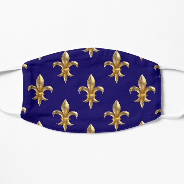 Fleur de Lys / Fleur de Lis 3D-Gold-Look Muster klein korrodiert Flache Maske