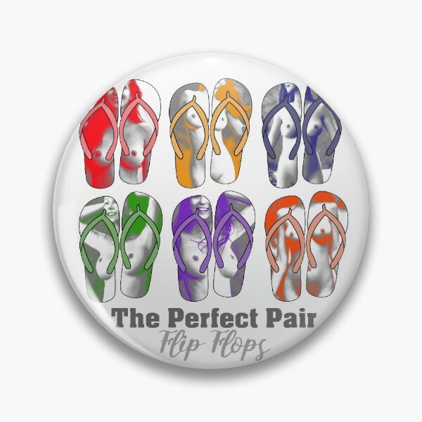 Item preview, The Perfect Pair Flip Flops Naturist Nudist Lifestyle designed and sold by NaturistGifts.