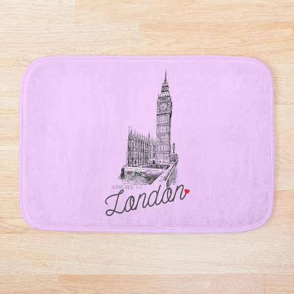 Item preview, Addicted to London: for lovers of Big Ben, England, the UK, all things British - with purple background designed and sold by meraviglioso.