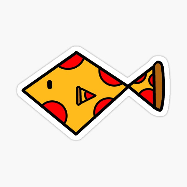 Pizza Fish Sticker