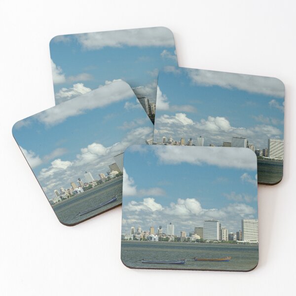 Item preview, Mumbai skyline from marine drive, India, beautiful clear weather, modern art, wall art, print, personalised gifts, custom printed gifts, photo designed and sold by CameraDesign.
