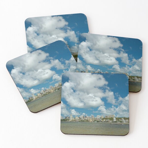 Item preview, Mumbai skyline from marine drive, India, beautiful clear weather, modern art, wall art, print, personalised gifts, custom printed gifts, photo designed and sold by CameraDesign.