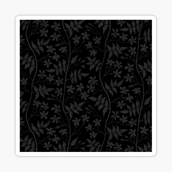 Item preview, Black and charcoal star jasmine creeper - tone on tone designed and sold by misentangled.