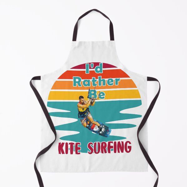 Item preview, I would Rather Be Kite Surfing Sunset Retro White Background designed and sold by KeysTreasures.