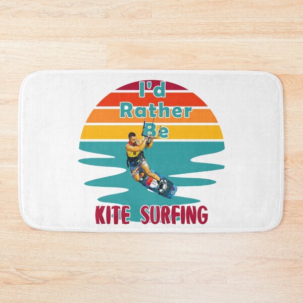 Item preview, I would Rather Be Kite Surfing Sunset Retro White Background designed and sold by KeysTreasures.