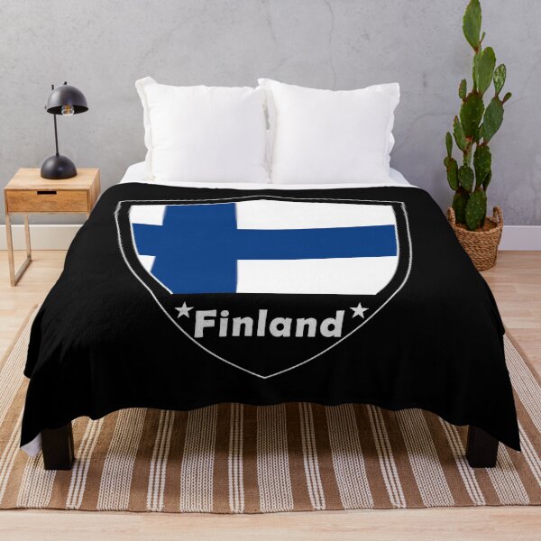 Artikelvorschau, Finnland Flaggenabzeichen entworfen und verkauft von Gina-Driada.