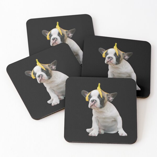 Item preview, Dog Stickers: Dog with banana peel on its head designed and sold by Memiefy.