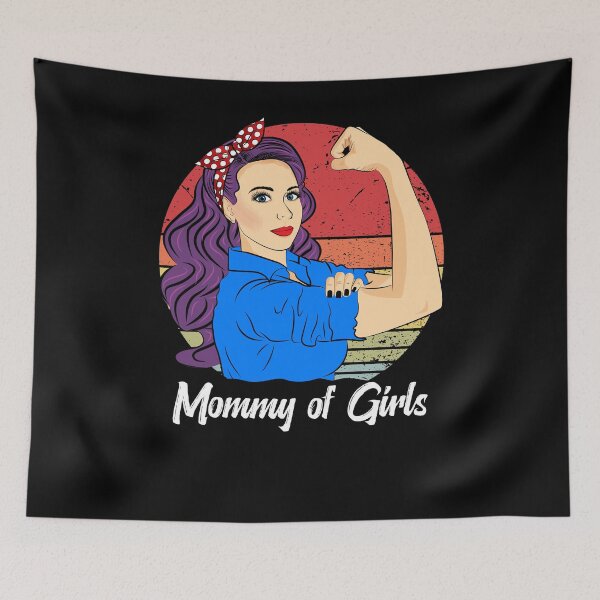 Item preview, Mommy of Girls Vintage Mother’s Day Sunset Retro designed and sold by ZNOVANNA.