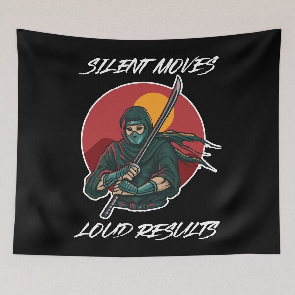 Item preview, Silent Moves Loud Resuts - Motivational and Inspirational Gift designed and sold by hyggekrog.