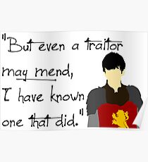 Edmund Pevensie Traitor Quote Poster