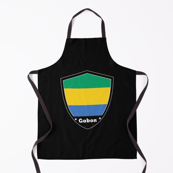 Item preview, Gabon Flag Badge designed and sold by Gina-Driada.