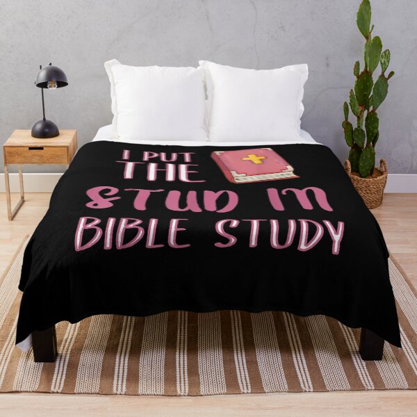 Item preview, I Put The Stud In Bible Study Pink Bible Jesus Christian  designed and sold by manidala.