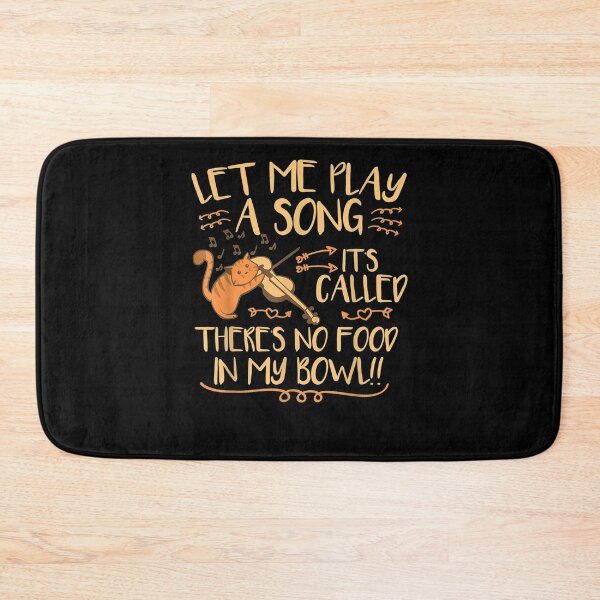 Item preview, Funny Music Cat With Violin Plays A Song No Food In My Bowl  designed and sold by manidala.