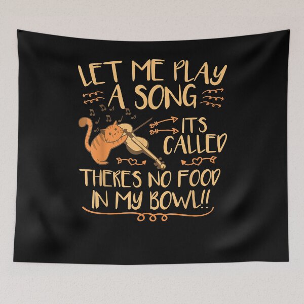 Item preview, Funny Music Cat With Violin Plays A Song No Food In My Bowl  designed and sold by manidala.