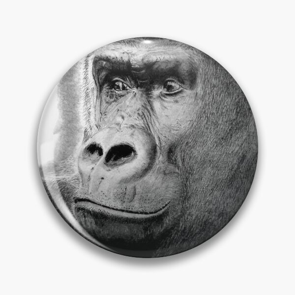 Item preview, Gorilla Fund - Black and White Gorilla Pencil Sketch designed and sold by RomeoSketches.