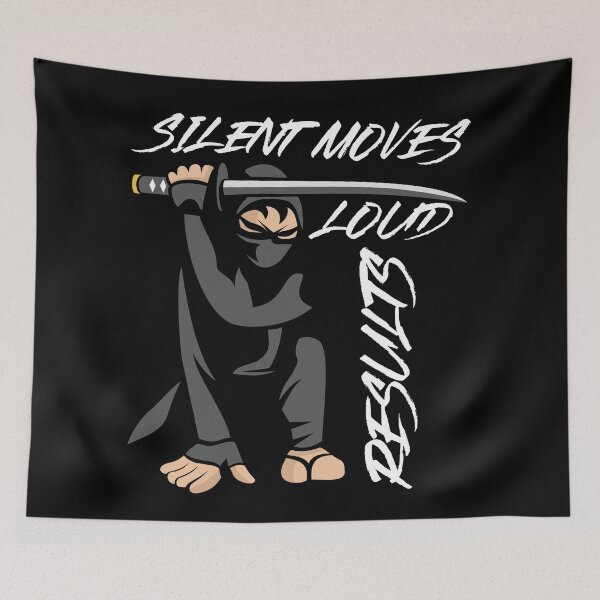 Item preview, Silent Moves Loud Resuts - Motivational and Inspirational Gift designed and sold by hyggekrog.