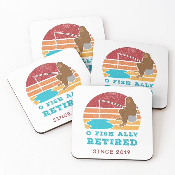 Item preview, O Fish Ally Retired Since 2019 Swamp Skunk Ape Fishing White Background designed and sold by KeysTreasures.