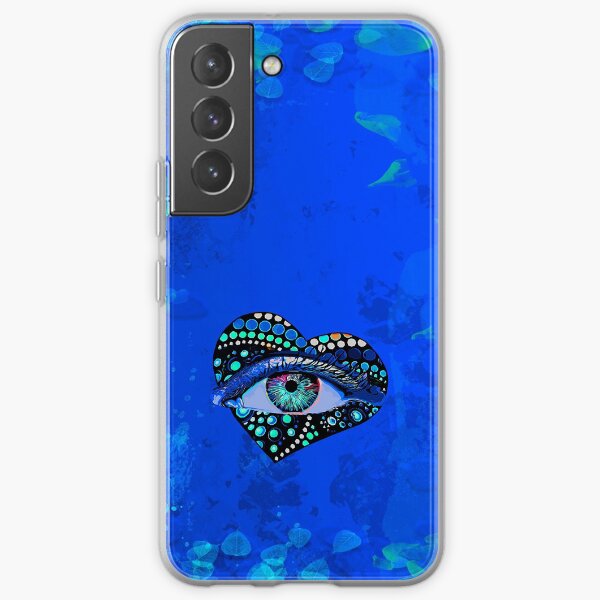 Legaculia phone case eye colorful heart blue Samsung Galaxy Soft Case