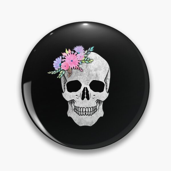 Item preview, Skull with flowers designed and sold by CallSignNacho.