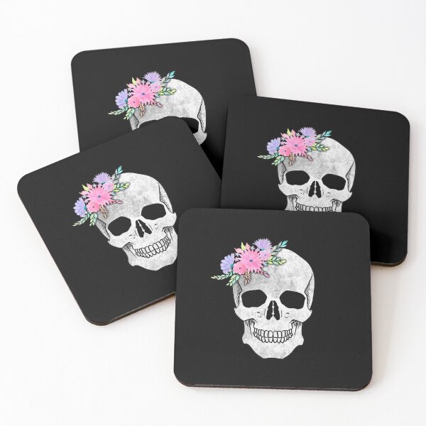 Item preview, Skull with flowers designed and sold by CallSignNacho.