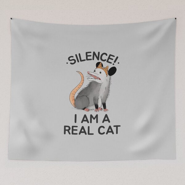Item preview, Silence! I Am A Real Cat Not Opossum designed and sold by WPahat.