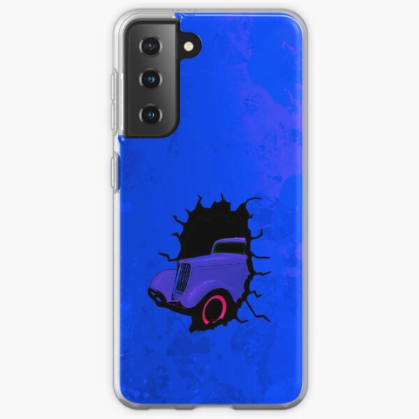 Legaculia mobile phone case oldtimer car purple blue Samsung Galaxy Soft Case