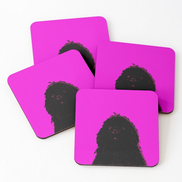 Item preview, Newfoundland Dog Head Pink designed and sold by Moonyflower.