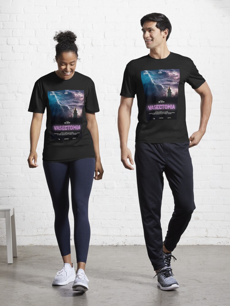 Aperçu 1 sur 7. T-shirt respirant avec l'œuvre VASECTOMIA poster du film créée et vendue par WUFilms.