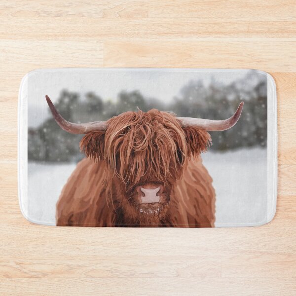 Item preview, Highland Cow snow scene designed and sold by Scat the cat.
