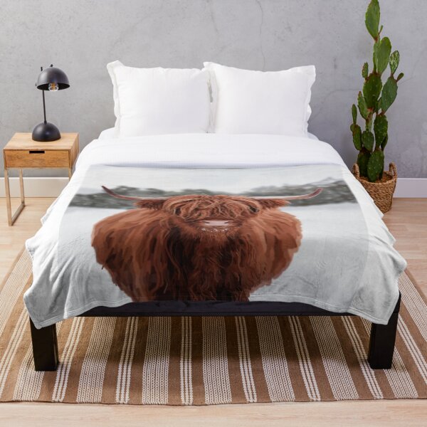 Item preview, Highland Cow snow scene designed and sold by Scat the cat.
