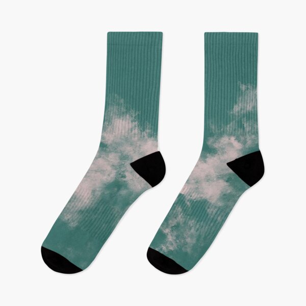 Item preview, Smokey Abstract Clouds in Emerald Green and Blush Pink  designed and sold by kasamor.
