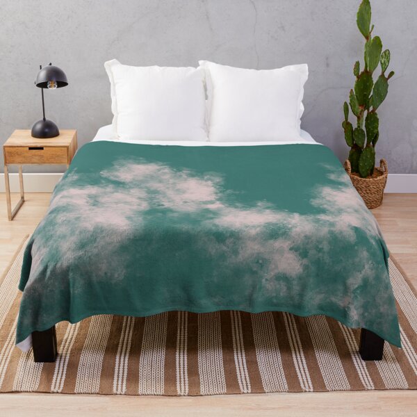 Item preview, Smokey Abstract Clouds in Emerald Green and Blush Pink designed and sold by kasamor.