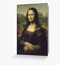 Leonardo Da Vinci - Mona Lisa. Woman portrait: Monna Lisa, Gioconda, smile, enigmatic, italian, florence, smile gioconda, smile mona lisa, love, painting , leonardo da vinci paintings Greeting Card