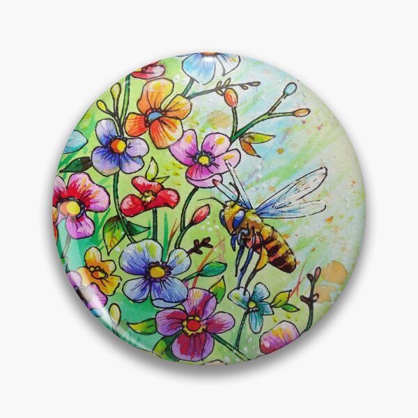 Item preview, Summer garden with honeybees designed and sold by AndrewAlanArt.