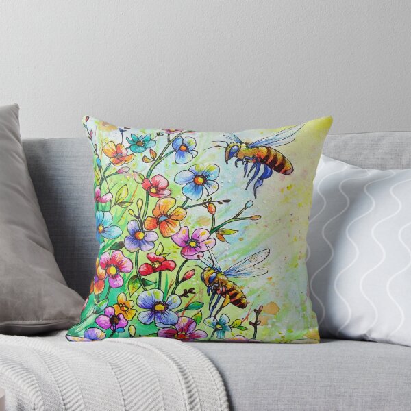 Item preview, Summer garden with honeybees designed and sold by AndrewAlanArt.