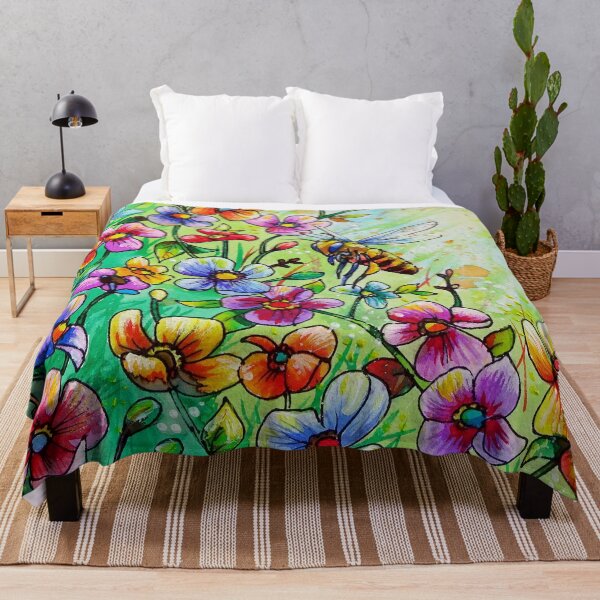 Item preview, Summer garden with honeybees designed and sold by AndrewAlanArt.