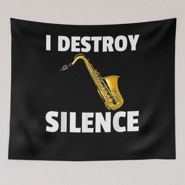 Item preview, I Destroy Silence Funny Bari Alto Tenor Jazz  designed and sold by manidala.