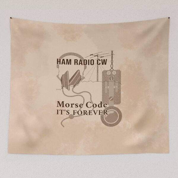 Item preview, HAM Radio CW Morse Code It's Forever Old Paper Style designed and sold by tuzlay.