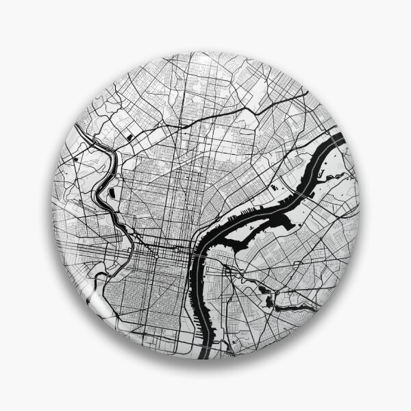 Item preview, Philadelphia - Simplistic Greyscale Map designed and sold by AidanMDesigns.