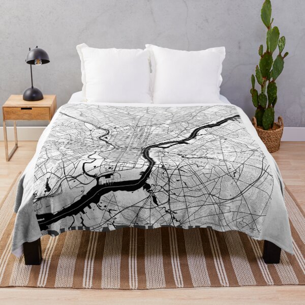 Item preview, Philadelphia - Simplistic Greyscale Map designed and sold by AidanMDesigns.
