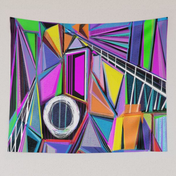 Item preview, The White Lasso, geometric abstract design designed and sold by Art With Impact – Statement Art & Apparel for Deep Thinkers.