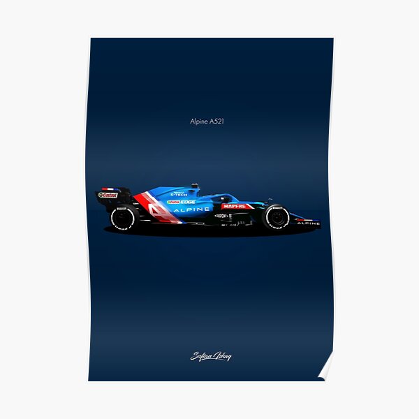 Alpine A521 2021 Formula One Car Poster
