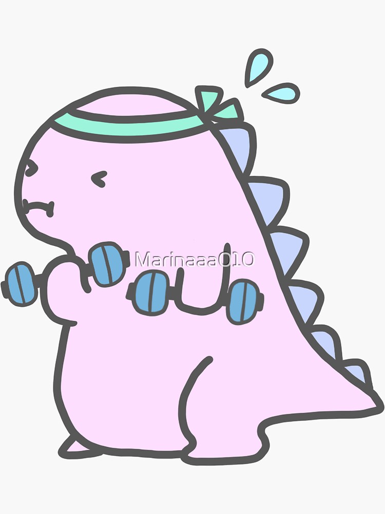 Vinyl Large Dinosaur Stickers. Kawaii Floral Pastel Aesthetic Cute Dino  Sticker 